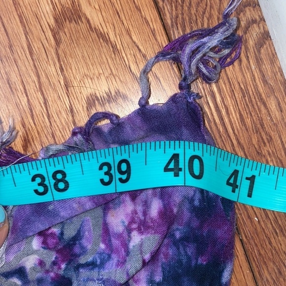 Fashion Abstract pattern tie  dye cover up oversized Wrap with Tassels - Picture 7 of 13